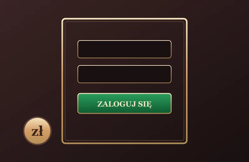 Formularz logowania BV Casino z dwoma polami i zielonym przyciskiem