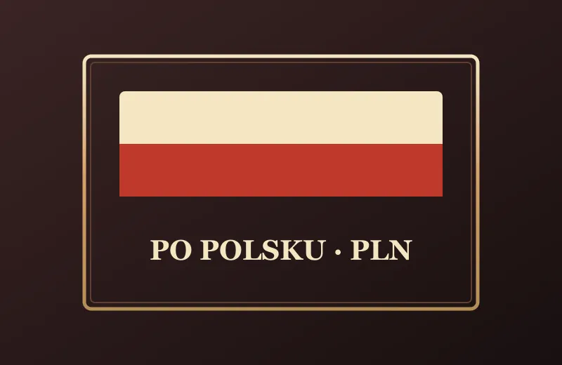 Biało-czerwona karta w złotej ramie – BV Kasyno po polsku i w PLN